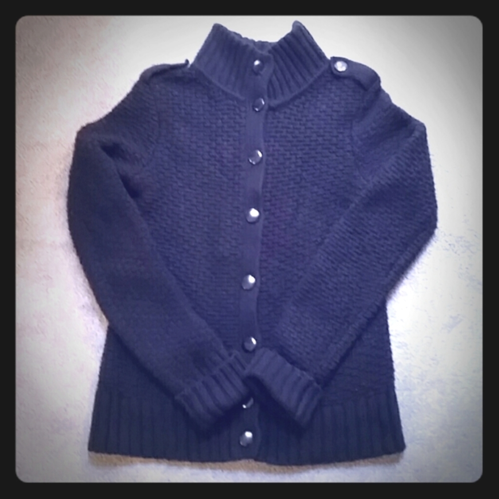 DONATED Talbots Black Sweater Cardigan Size XS
